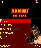 Rambo on fire