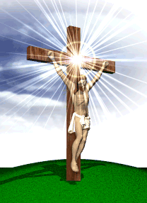 crucifix glowing