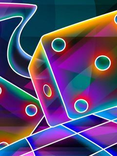 3d cube dice 27 240x320