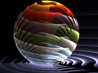 3D glass ball