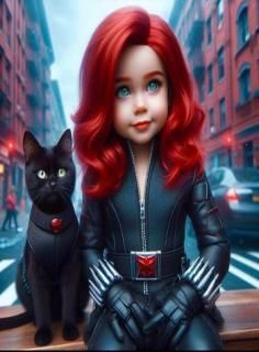 The little mermaid as black widow