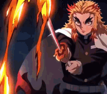 rengoku vs akaza gif