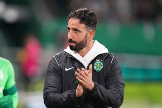lisbon portugal sporting head coach ruben amorim prior to the match between sporting cp and