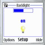 BACKLIGHT: Setup