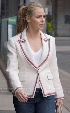 white TWEED blazer