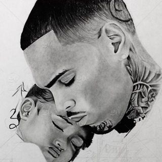 I am feeling this guy and my art work#chris brown