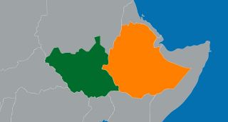 Borders South Sudan and EtiopÃ­a