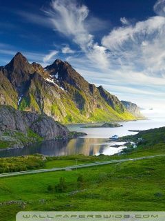 nordic landscape wallpaper 240x320