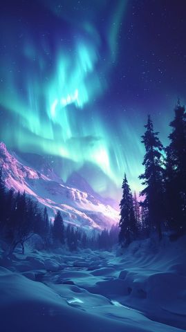 Winter Aurora Borealis