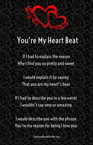 You re my heart beat
