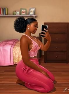 Elena in her room