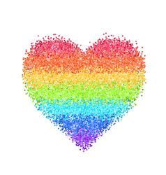 glitter rainbow heart 