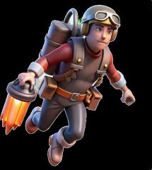 3d illustration boy with jetpack free png