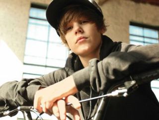 Justin Bieber On Bicycle