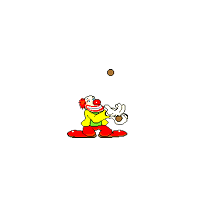 Juggling clown gif