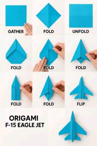 How to make an origami f-15 eagle paper jet.