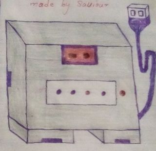 Stick torch drawing made by saviour