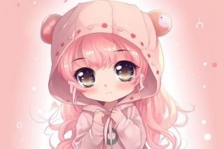 anime girl with pink hat pink hat 235573 4060