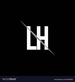 lh logo monogram with slash style design template vector 29118804