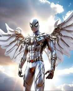 Spiderman in white suit