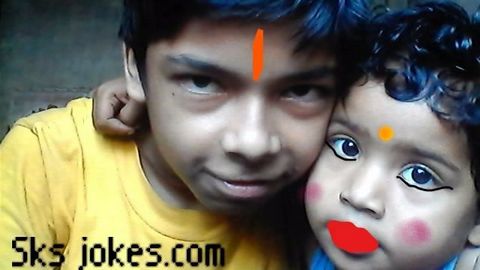 Shrawan and his cousing funny picture