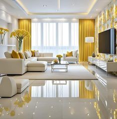 Yellow and white