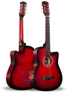 acoustic guitar with bag and strap 1