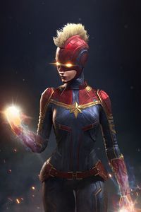 captain marvel comic art aw
