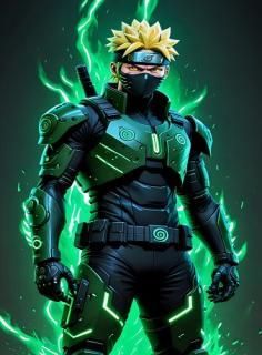 Green Naruto shipudeen cyber force