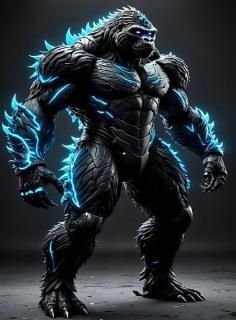 Gorrilla cyber neon