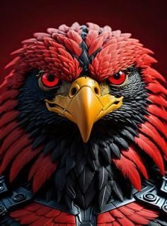 Red eagle head