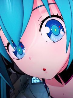 hatsune miku closeup big eyes 4k k5 240x320