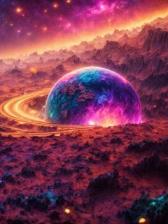 Nebula Colourful Planet