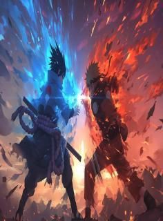 naruto sasuke epic battle anime desktop 