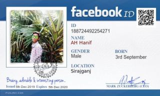Facebook Id Card