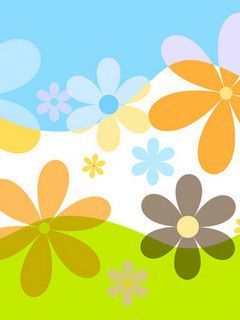 0 retro flowers
