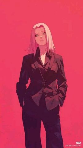 Sakura in suit