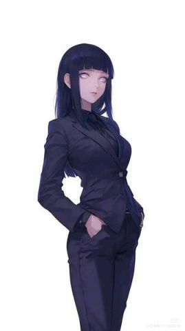 Hinata in suit