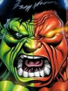 hulk red and green