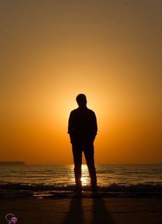 Alon boy sunset