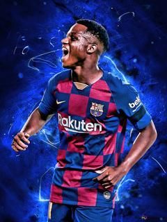 ansu fati the young left winger of the spanish league team barcelona wallpa240x320 180