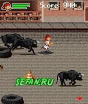 240x320  Java  Bull Running 240