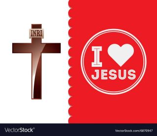 i love jesus design with cross