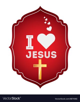 i love jesus design cross