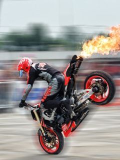 Stunt fire bike