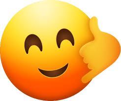 Shy call me emoji