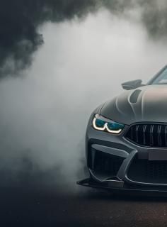 bmw m8 smoke front view ai art wallpaper