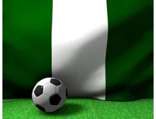 Nigeria Flag With Football