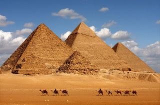 The Gizah pyramids