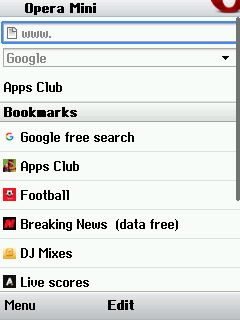 Opera mini 4.5